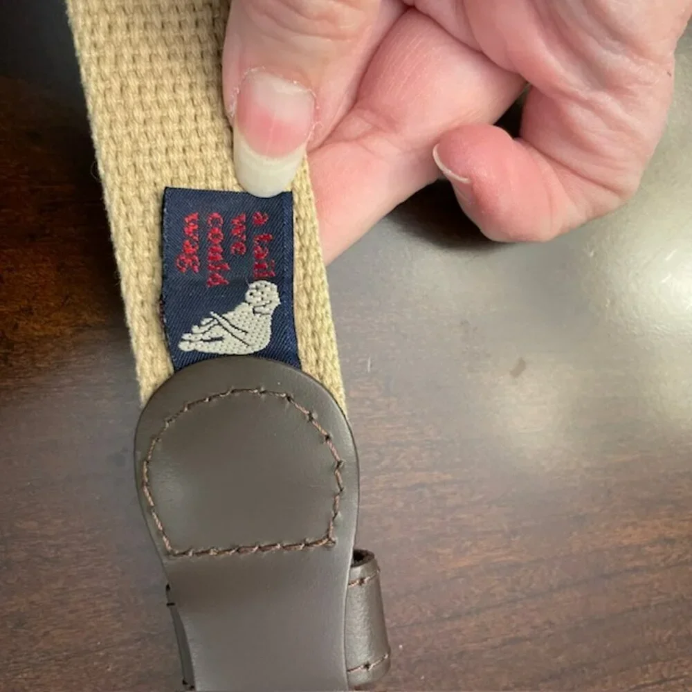 A Tail We Could Wag Handwoven Artisan Cotton & Leather Belt 34